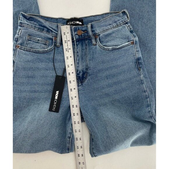 NWT Fashion Nova Women’s Classic 90s Low Stretch Straight Leg Jeans Size 1 - Picture 8 of 9